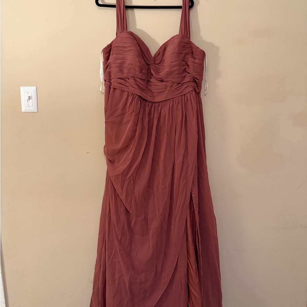 Azazie Dusty Rose Maxi Dress